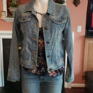 Cherokee Polka Dot Denim Jacket